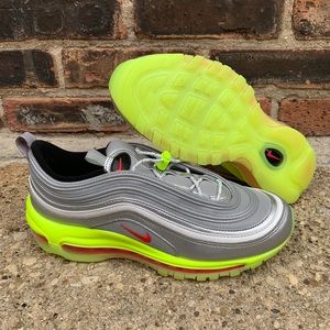 Nike Air Max 97 RFT GS Silver Volt Sz 6.5Y = Wms 8